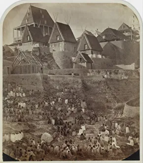 View of Antsahatsiroa, Madagascar, 1862-65. Creator: William Ellis View of Antsahatsiroa, Madagascar, 1862-65. Creator: William Ellis