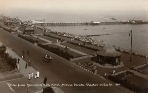 View from Beaumont Hall Hotel, Marine Parade, Clacton-on-Sea, c1925 View from Beaumont Hall Hotel, Marine Parade, Clacton-on-Sea, c1925