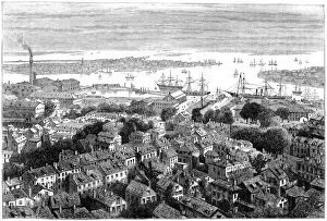 Images Dated 18th December 2008: View of Boston from Bunkers Hill, Massachusetts, c1770s (c1880)