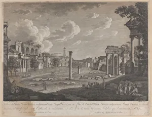 View of the Campo Vaccino, with the Colosseum in the background View of the Campo Vaccino, with the Colosseum in the background