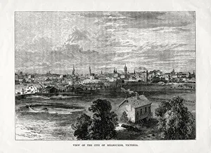 View of the city of Melbourne, Victoria, Australia, 1877 View of the city of Melbourne, Victoria, Australia, 1877
