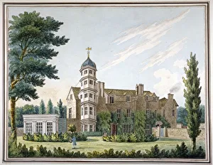 View of Clapham Manor House and Garden Print, London, c1800