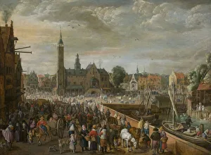 Grote Markt Gallery: View of the Grote Markt in Lier, Early 17th cen. Creator: Momper, Philips de