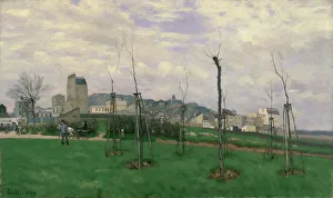 View of Montmartre from the Cite des Fleurs, 1869. Artist: Alfred Sisley View of Montmartre from the Cite des Fleurs, 1869. Artist: Alfred Sisley
