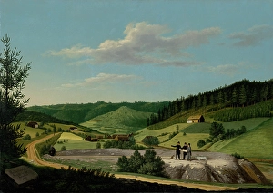 Civil Engineering History Prints: View of the Rochus Tunnel in Rudnany, c1815. Creator: Jozef Czauczik