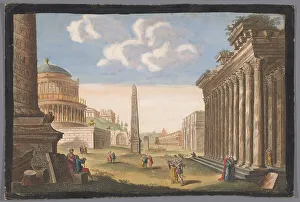 Arch Of Constantine Rome Prints: View of the ruins of Trajan's Column