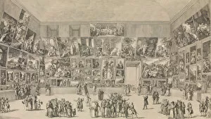 View of the Salon of 1785. Creator: Pietro Antonio Martini