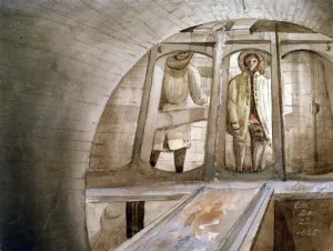 Thames Tunnel Construction Prints: View of the shield used in the construction of the Thames Tunnel, London, 1835. Artist