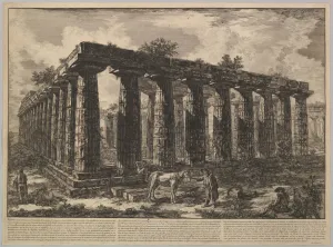 View showing the remains of a large enclosure of columns View showing the remains of a large enclosure of columns