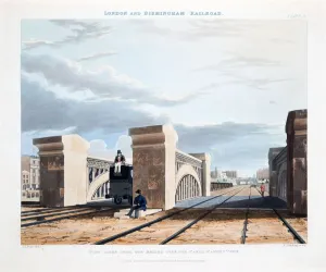 View Taken from the Bridge over the Canal, Camden Town, published 1837 (hand coloured View Taken from the Bridge over the Canal, Camden Town, published 1837 (hand coloured
