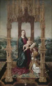 Virgin and Child under a Canopy, 1520s. Creator: Unknown Virgin and Child under a Canopy, 1520s. Creator: Unknown