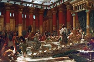 Palace Gallery: The visit of the Queen of Sheba to King Solomon, 1890. Artist: Poynter, Edward John (1836-1919)