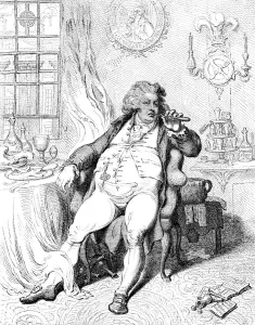 A Voluptuary Under the Horrors of Digestion, 1792.Artist: James Gillray A Voluptuary Under the Horrors of Digestion, 1792.Artist: James Gillray