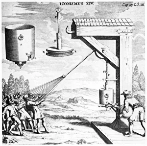 Von Guericke's demonstration of the strength of a vacuum, 1654 (1672). Artist: Unknown Von Guericke's demonstration of the strength of a vacuum, 1654 (1672). Artist: Unknown
