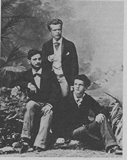 Von Meck Trio. Wladyslaw Pachulski (standing) with Pyotr Danilchenko and Claude Debussy (seated), 1882 Von Meck Trio. Wladyslaw Pachulski (standing) with Pyotr Danilchenko and Claude Debussy (seated), 1882