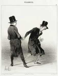 Men In Top Hats Prints: Vous mon ami! comment vous savez... 1842. Creator: Honore Daumier