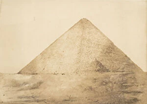 Great Pyramid Gallery: Vue de la grande pyramide (Cheops) prise a l angle S.E. December 1849