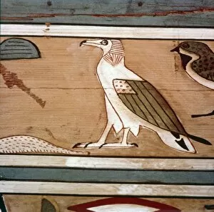 Vulture on the inner wall of coffin of steward, Seni from El Bersha, Egypt, c2000 BC