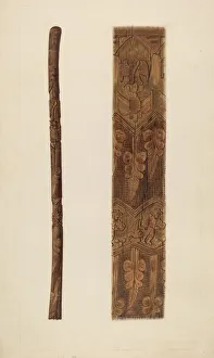 Walking Stick, 1935/1942. Creator: Clyde L. Cheney Walking Stick, 1935/1942. Creator: Clyde L. Cheney