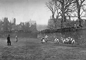 The Wall Game at Eton: St. Andrews Day - Oppidan v. Colleges, c1900, (1903). Artist: Hills and Saunders