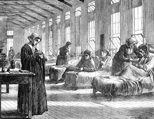 Images Dated 8th August 2005: Ward in the Hampstead Smallpox Hospital, 1871