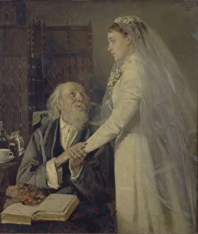 Images Dated 29th June 2009: Before the wedding. (Farewell), 1894. Artist: Makovsky, Vladimir Yegorovich (1846-1920)