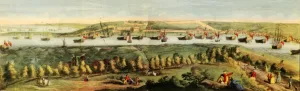 West Prospect of Chatham Dock-Yard Print, 1738