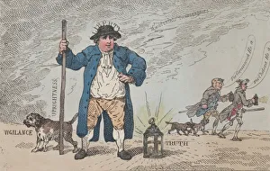 The Westminster Watchman, April 12, 1784., April 12, 1784. Creator: Thomas Rowlandson The Westminster Watchman, April 12, 1784., April 12, 1784. Creator: Thomas Rowlandson