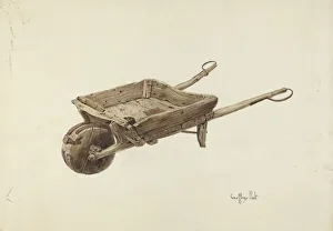 Wheel Barrow, c. 1938. Creator: Geoffrey Holt Wheel Barrow, c. 1938. Creator: Geoffrey Holt