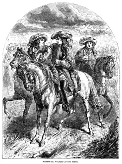 William III wounded at the Boyne. Artist: C Sheeres William III wounded at the Boyne. Artist: C Sheeres