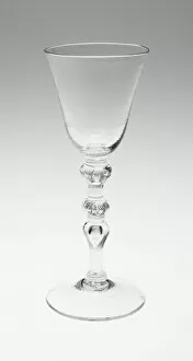 Blown Glass Gallery: Wine Glass, England, c. 1786. Creator: David Wolff