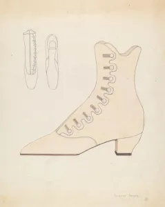 Woman's Shoe, c. 1936. Creator: Roberta Spicer Woman's Shoe, c. 1936. Creator: Roberta Spicer