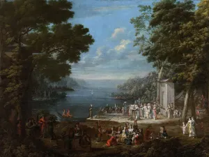 Womens Festival on the Bosphorus, 1737. Artist: Vanmour (Van Mour) Womens Festival on the Bosphorus, 1737. Artist: Vanmour (Van Mour)