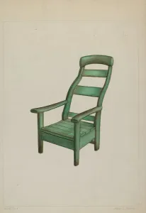 Wooden Chair, c. 1938. Creator: Clyde L. Cheney Wooden Chair, c. 1938. Creator: Clyde L. Cheney