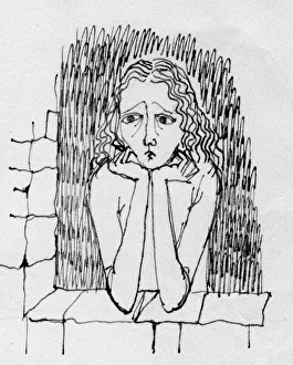 Worried woman, c1950. Creator: Shirley Markham Worried woman, c1950. Creator: Shirley Markham