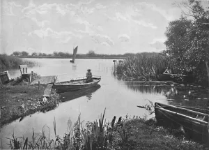Wroxham Broad, Norfolk, c1896. Artist: Poulton & Co Wroxham Broad, Norfolk, c1896. Artist: Poulton & Co