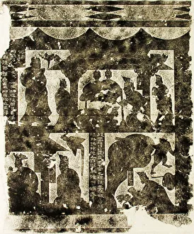 Wu Family Shrines (Wu Liang Shrine) Print, Jiaxiang, ca 151. Art