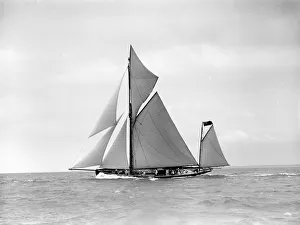 The Great Days of Yachting Gallery: The yawl Joyce sailing in good wind, 1911. Creator: Kirk & Sons of Cowes