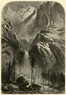 'Yosemite Fall', 1872. Creator: Alfred Harral 'Yosemite Fall', 1872. Creator: Alfred Harral