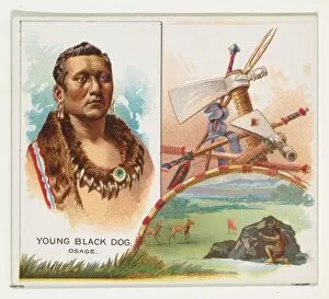 Osage Gallery: Young Black Dog, Osage, from the American Indian Chiefs series (N36) for Allen &