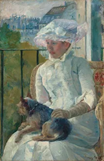 Young Girl at a Window, c. 1883-1884. Creator: Mary Cassatt Young Girl at a Window, c. 1883-1884. Creator: Mary Cassatt