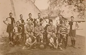 British Historical And Art Gallery: The Young Soldiers Football Team of the First Battalion, The Queens Own Royal West Kent Regiment. P