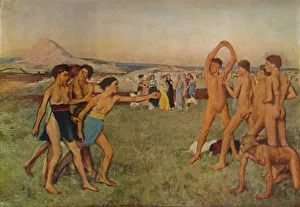 Young Spartans Exercising, c1860, (1932). Artist: Edgar Degas Young Spartans Exercising, c1860, (1932). Artist: Edgar Degas