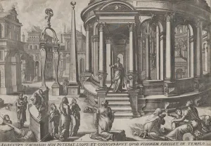 Zacharias Stepping out of the Temple, from the series Events in and around the Temple Zacharias Stepping out of the Temple, from the series Events in and around the Temple