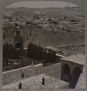 Zion Gate. The Mount of Olives and Mount Scopus in the distance, c1900 Zion Gate. The Mount of Olives and Mount Scopus in the distance, c1900