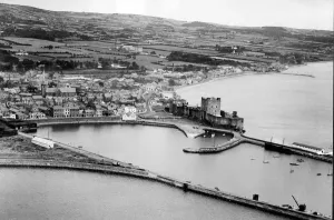 Prints of Carrickfergus castle in County Antrim N.Ireland, 1935 Castle Prints: Carrickfergus Castle Print, 1935 Aerial View