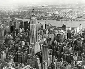 Images Dated 13th April 1970: Aerial view of the Empire State Building in New York