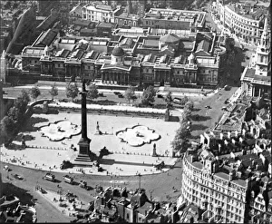Aerial view of the National Gallery and Trafalgar Square 1924 Aerial view of the National Gallery and Trafalgar Square 1924