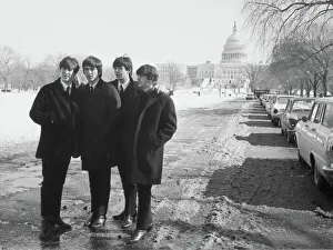 The Beatles seeing the sights of Washington (l-r) John Lennon, G The Beatles seeing the sights of Washington (l-r) John Lennon, G