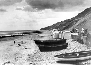 Boats on beach at Overstrand, Norfolk, 1934 Boats on beach at Overstrand, Norfolk, 1934
